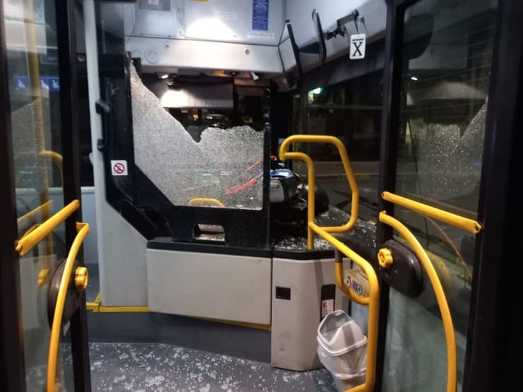 האוטובוס שהותקף
