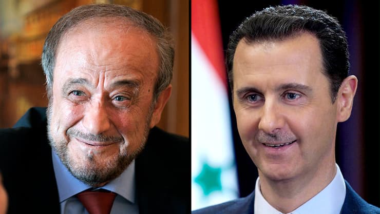 נשיא סוריה בשאר אסד והדוד רפעת