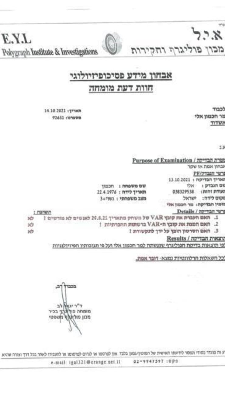 בדיקת הפוליגרף של חכמון