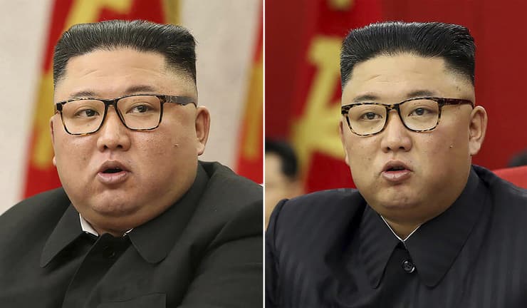 שליט צפון קוריאה קים ג'ונג און לפני ואחרי השיל כ 20 קילו קילוגרמים קילוגרם