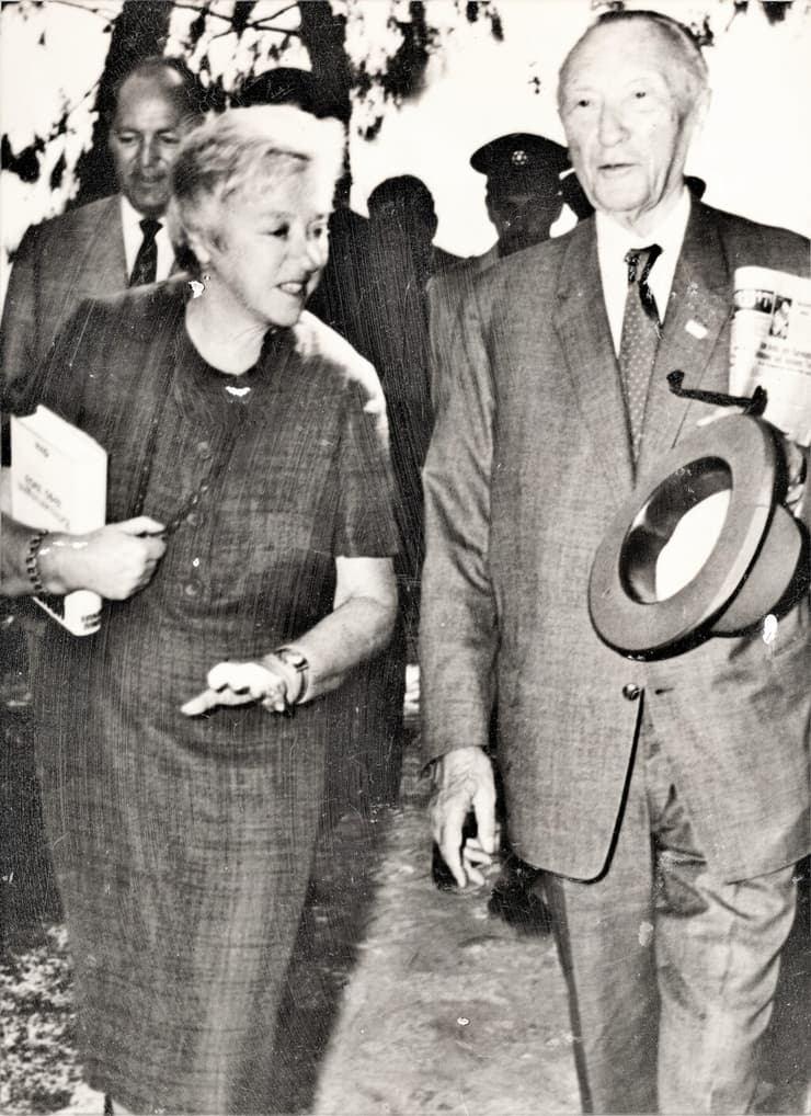 קנצלר גרמניה לשעבר, קונראד אדנאואר בביקור בישראל בתחילת שנות ה-50