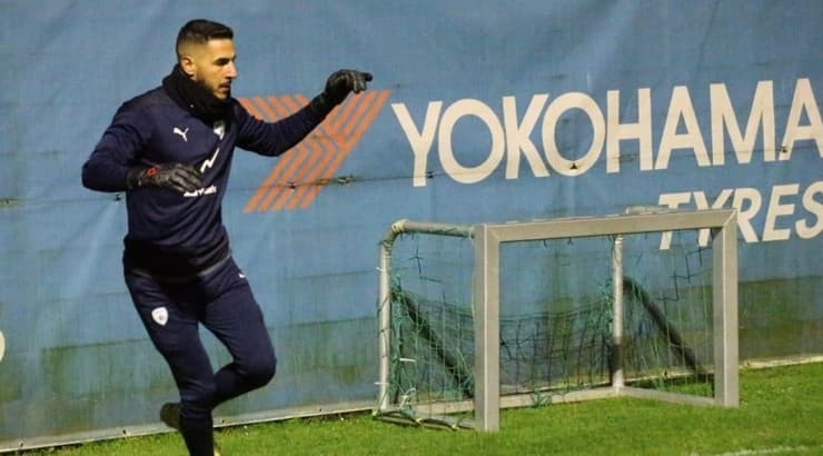 איתמר ניצן באימון נבחרת ישראל