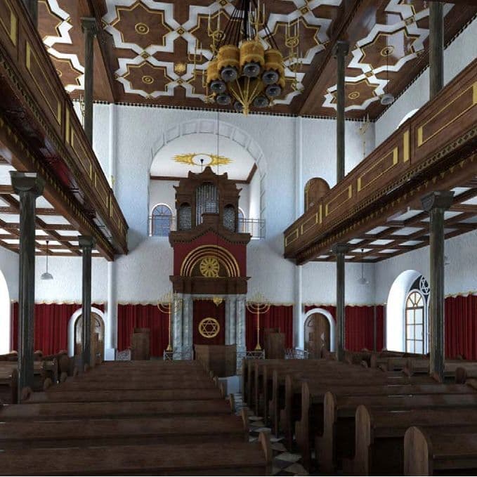 הדמיית בית הכנסת בבורנפלאץ, המבורג