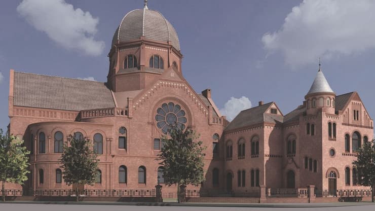 הדמיית בית הכנסת בבורנפלאץ, המבורג