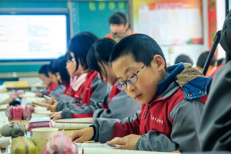 תלמידים בבית ספר בסין