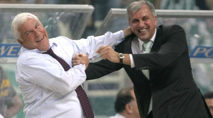 פיני גרשון עם אוברדוביץ' בימיו כמאמן ביוון (רויטרס) פיני גרשון עם אוברדוביץ' בימיו כמאמן ביוון