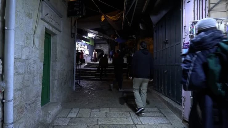 העיר העתיקה בירושלים שעות לאחר הפיגוע
