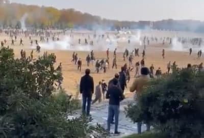 איראן איספהאן מחאה נהר ש התייבש מחסור מים מהומות
