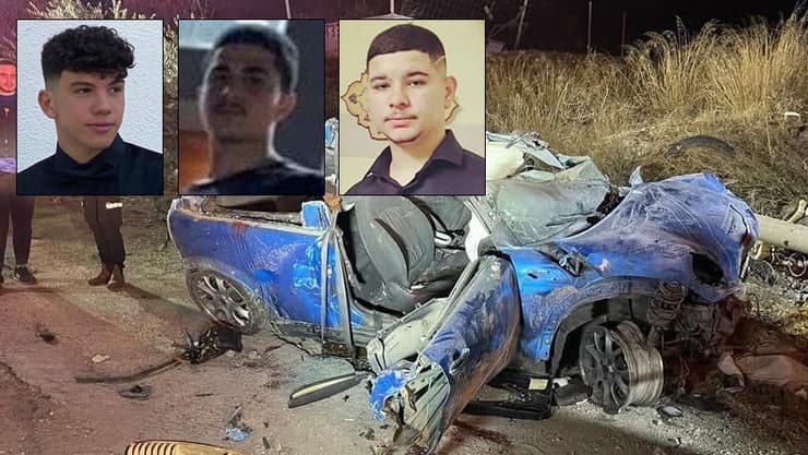 ראג'ח חיג'אזי, מאהר חמאד ומחמוד קלק שנהרגו בתאונת הדרכים בצומת טמרה