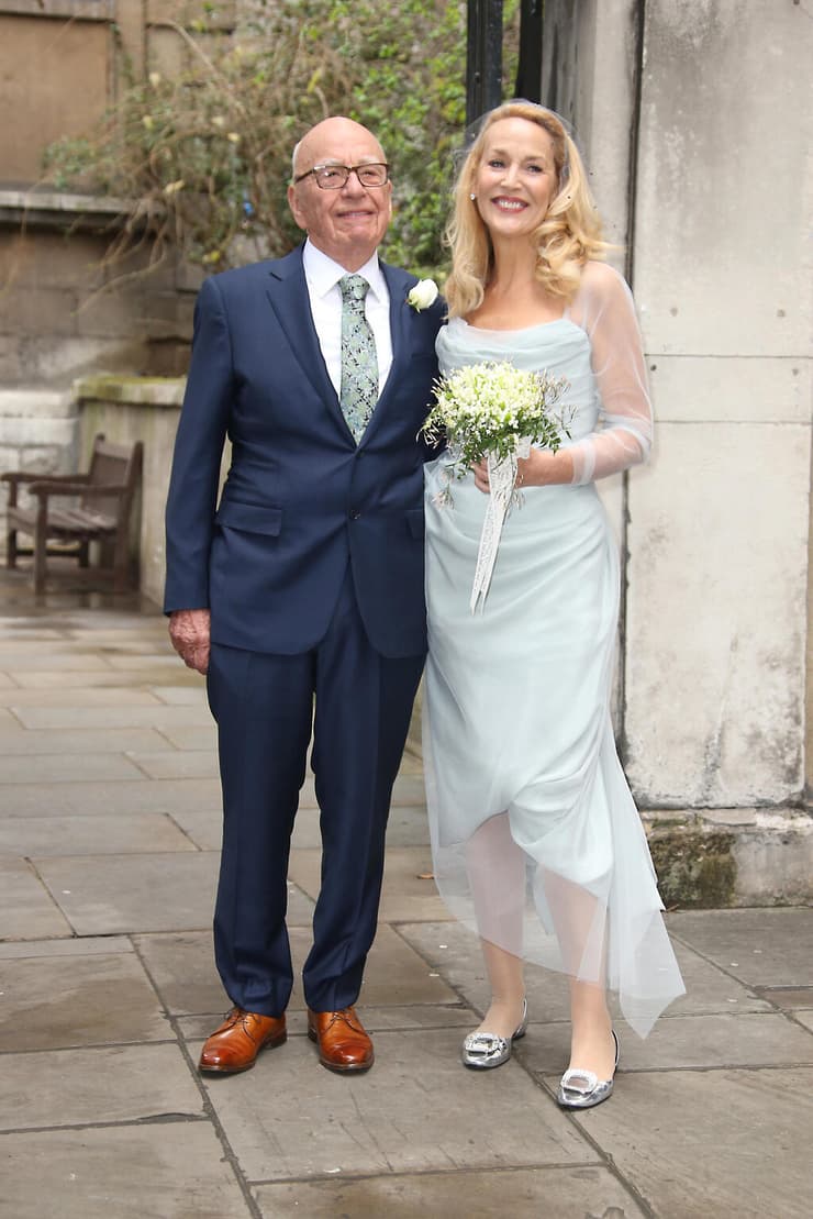 ג'רי הול בחתונתה עם רופרט מרדוק, 2016