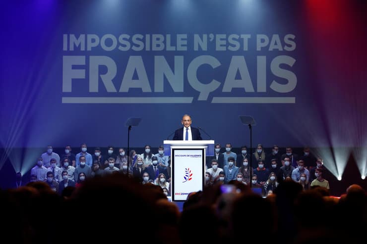 מועמד לנשיאות צרפת אריק זמור עצרת השקה בחירות