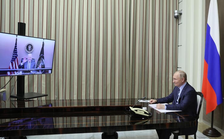 פסגה וירטואלית נשיא ארה"ב ג'ו ביידן נשיא רוסיה ולדימיר פוטין