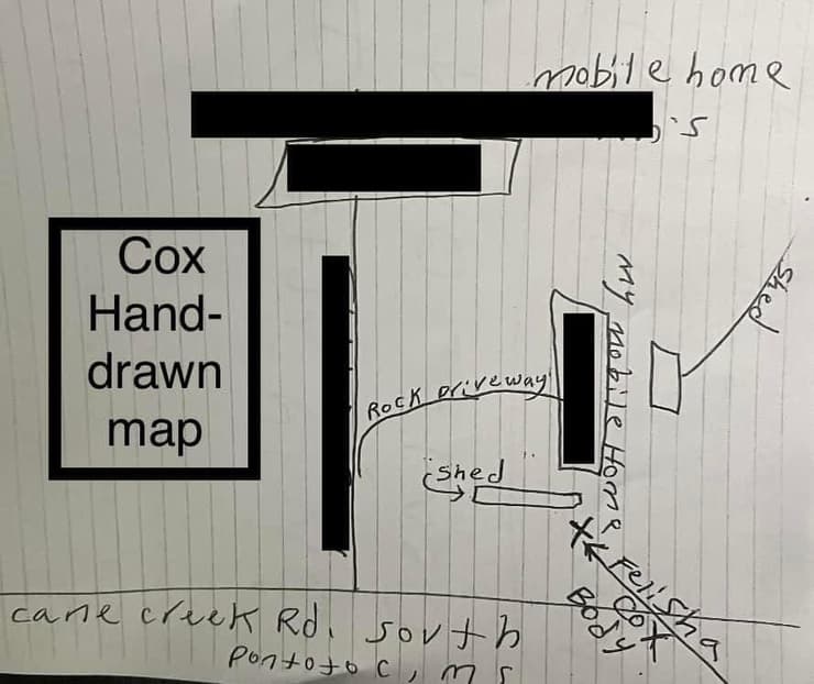 ארה"ב דייוויד קוקס רוצח צייר מפה ל גופה לפני ה הוצאה להורג