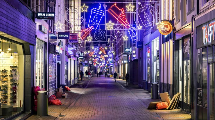 הולנד אמסטרדם בזמן ה סגר החלקי 10 בדצמבר