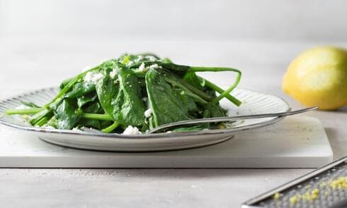 תרד חלוט עם גבינת פטה