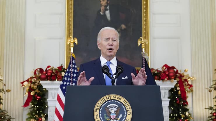 נשיא ארה"ב ג'ו ביידן בנאום לאומה על החשש מ אומיקרון ו ה קורונה