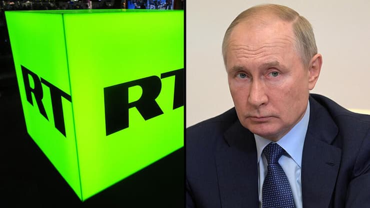 ולדימיר פוטין ו ערוץ הטלוויזיה הרוסי הממלכתי RT