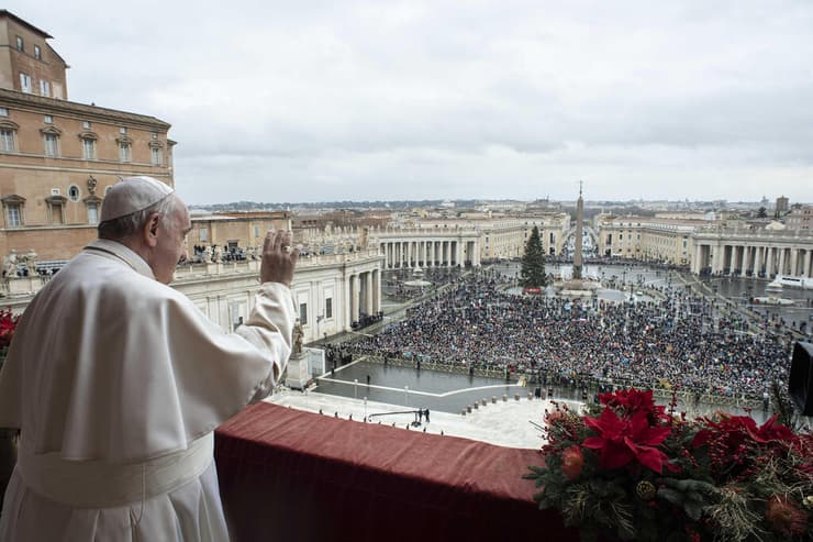 איטליה אפיפיור פרנסיסקוס נושא דרשה ל חג המולד קורונה