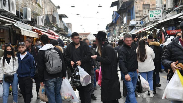 אכיפת מסיכות בשוק מחנה יהודה, ירושלים