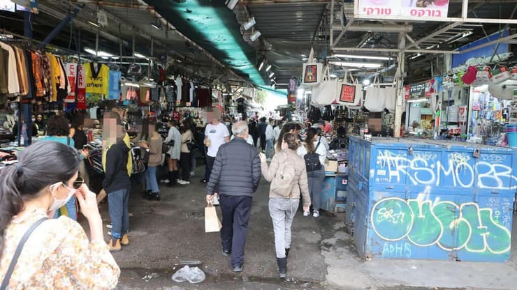 אכיפת מסיכות בשוק הכרמל, תל אביב