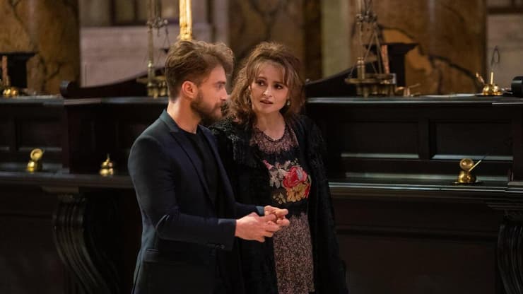 הלנה בונהאם קרטר ודניאל רדקליף (צילום מסך) הארי פוטר איחוד