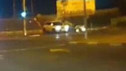 אחרי ההתנגשות (צילום: אנשי הדממה) תיעוד: רכב נוסע, פוגע באדם ומתהפך