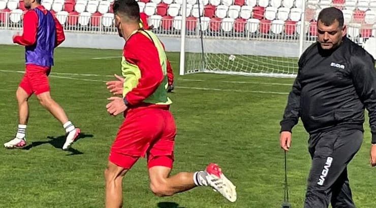 שי ברדה באימון נוף הגליל (דוברות המועדון) שי ברדה באימון נוף הגליל