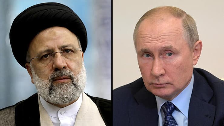 נשיא איראן ראיסי ונשיא רוסיה פוטין. מוסקבה נזקקת לסיוע צבאי מטהרן?    