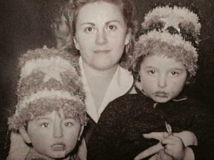 אנדרה גלן עם ילדים מתקופת ההצלה