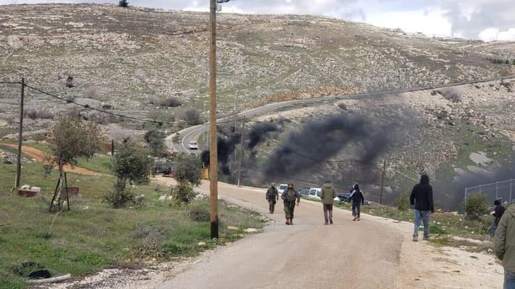 לוחם מג"ב נפצע מגז מדמיע שנזרק ע"י מתיישב במאחז גבעת רונן