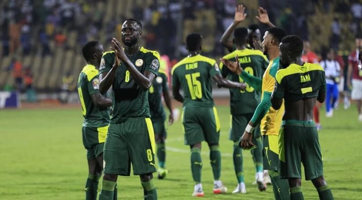 שחקני נבחרת סנגל חוגגים (רויטרס) שחקני נבחרת סנגל חוגגים