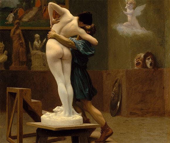 פיגמליון וגלטיאה, יצירה של ז'אן-לאון ג'רום, 1890 
