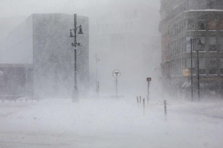ארה"ב סופה סופת שלגים בוסטון מסצ'וסטס