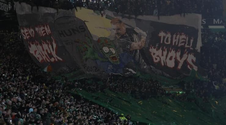 תפאורה מדהימה של אוהדי סלטיק