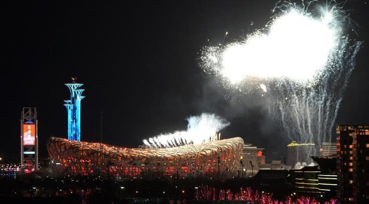 האצטדיון בבייג'ינג בעת טקס הפתיחה