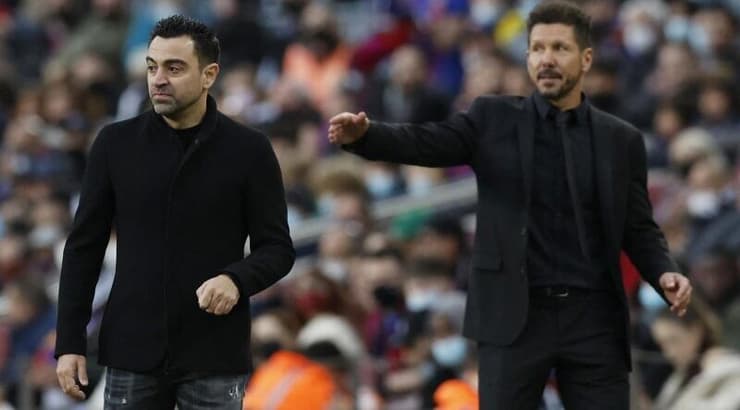 דייגו סימאונה וצ'אבי (רויטרס) דייגו סימאונה וצ'אבי