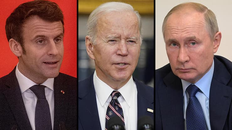 פוטין, ביידן ומקרון. נכונות עקרונית לפגישה בין נשיאי ארה"ב ורוסיה  