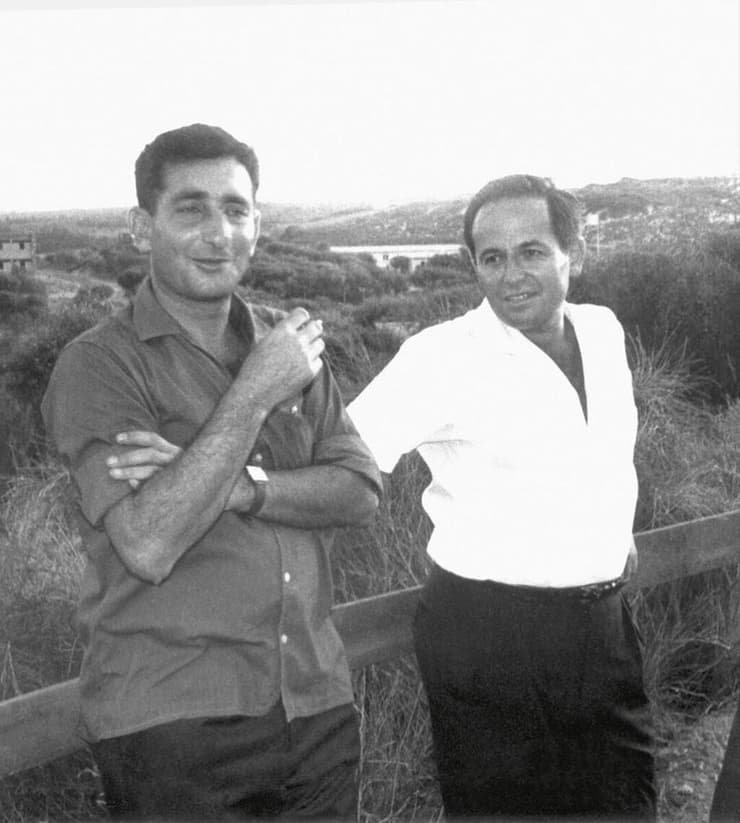 גיורא גמרמן (מימין) ומשה לופנפלד במכון וינגייט, אמצע שנות ה-60 