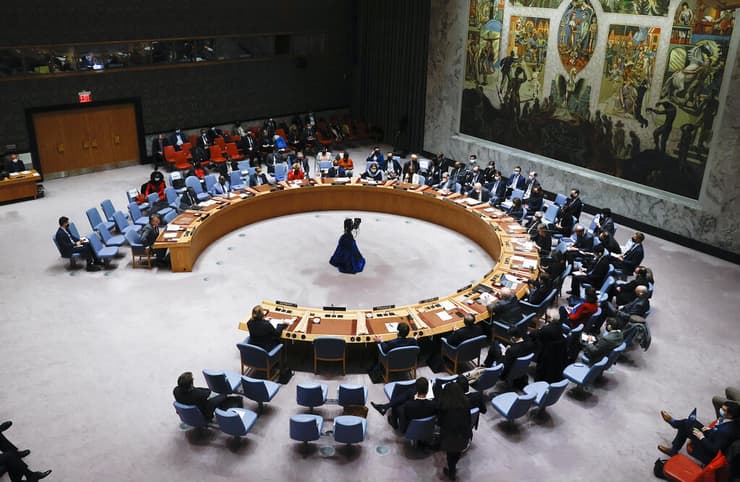 דיון מועצת הביטחון ביום פתיחת מלחמת רוסיה אוקראינה