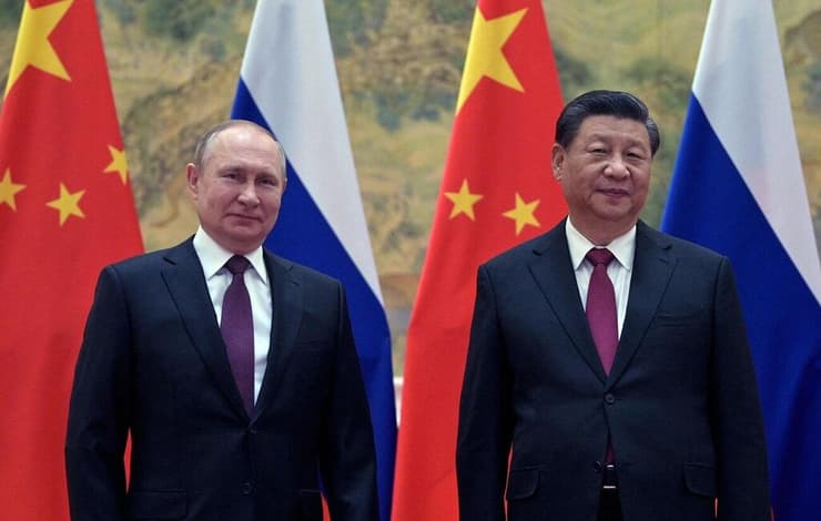 ולדימיר פוטין ושי ג'ינפינג בפסגת נשיאי רוסיה וסין