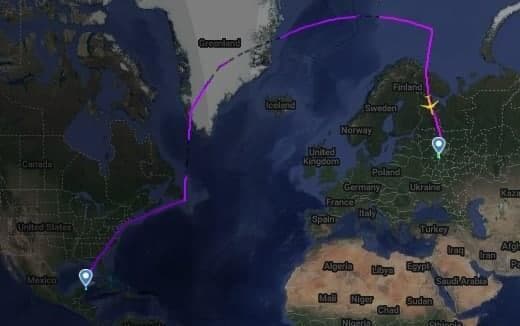 טיסות מקנקון ומשיקגו בנתיב עוקף קנדה - איסלנד - אירופה