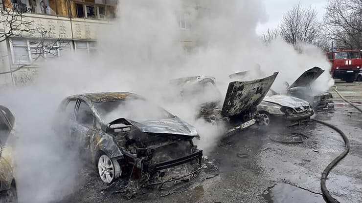 רכבים שרופים בחרקוב