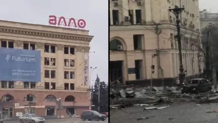 אוקראינה חרקוב תוצאות הרס אחרי הפצצה של בניין ה ממשל התקפה של רוסיה