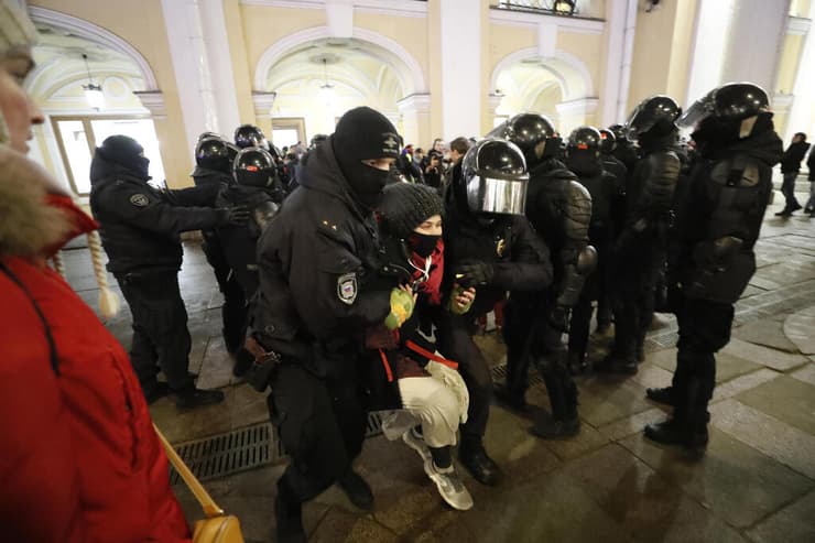 מעצר מפגינים ברוסיה