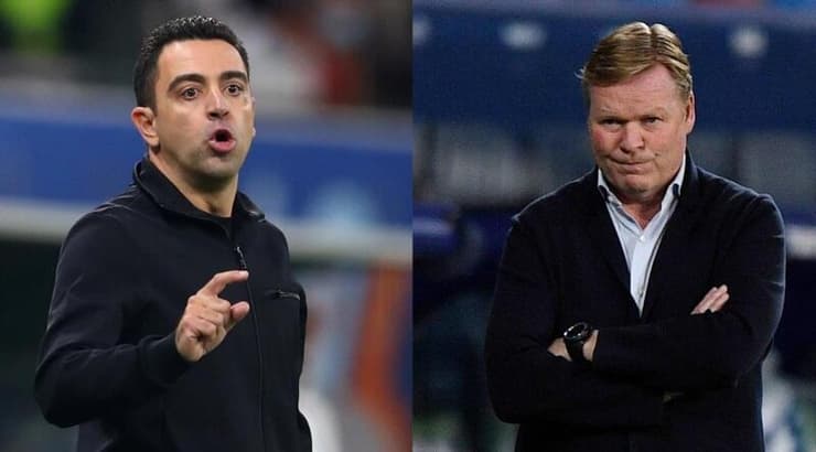 מתוסכל. קומאן עם צ'אבי (רויטרס) מתוסכל. קומאן עם צ'אבי