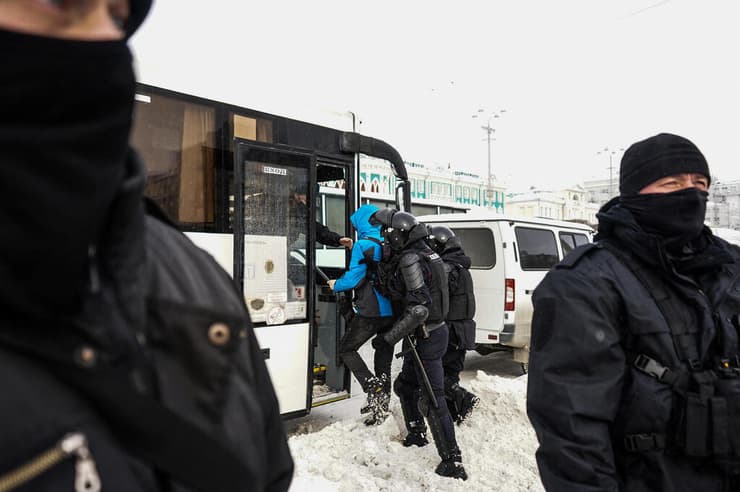 מעצר מפגינים רוסים ביקוטינבורג 
