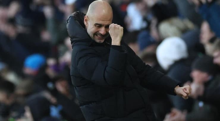 פפ גווארדיולה חוגג (רויטרס) פפ גווארדיולה חוגג