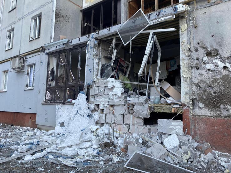 צ'רנייב בניין שניזוק בהפצצה רוסית 