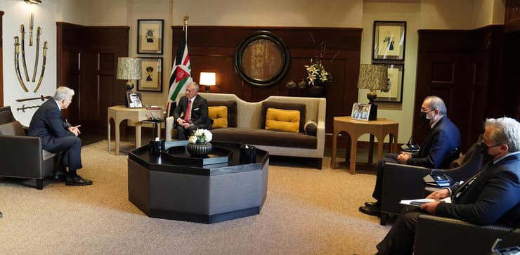 שר החוץ יאיר לפיד פגישה עם מלך ירדן עבדאללה