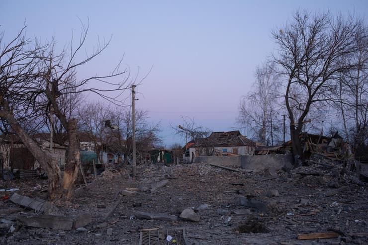 בית שנפגע מטיל רוסי באוקראינה